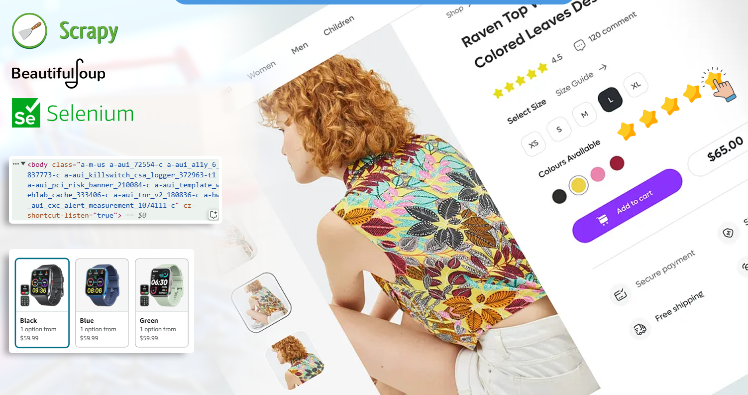 Tools and Techniques to Extract E-commerce Product & Review Data